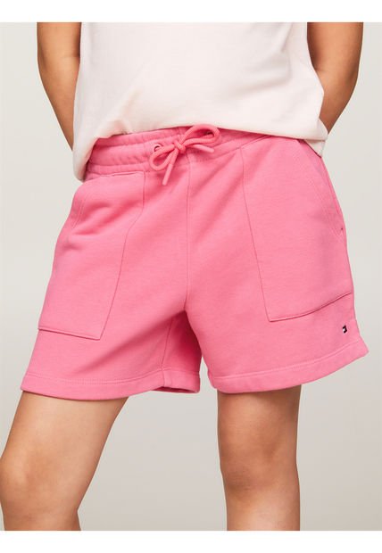 Shorts Rosa Niña Con Cordón Corte Amplio Essential Tommy Hilfiger