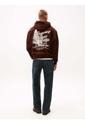 Buzo Marrón Con Capota Y Logo Gráfico Tommy Jeans