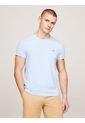 Camiseta Celeste De Cuello Redondo Y Corte Extra Slim Tommy Hilfiger de Tommy Hilfiger