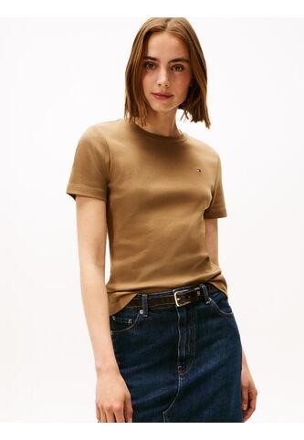 Camiseta Marrón Slim De Cuello Redondo Tommy Hilfiger Tommy Hilfiger
