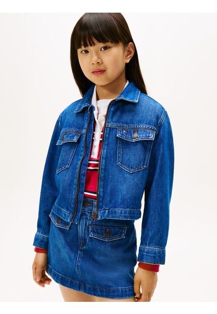 Chaqueta Azul Denim Trucker Con Cremallera Tommy Hilfiger