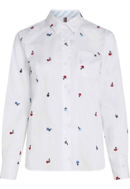 Camisa Blanca Classic Poplin De Manga Larga Tommy Hilfiger