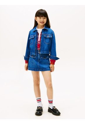 Chaqueta Azul Denim Trucker Con Cremallera Tommy Hilfiger