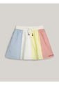 Falda Celeste Niña Celeste Mil Rayas De Corte Evasé Tommy Hilfiger de Tommy Hilfiger