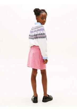 Minifalda Rosada De Pana Con Botones Tommy Hilfiger