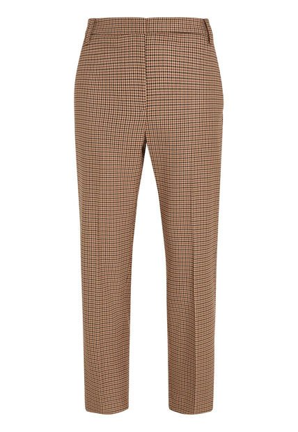 Pantalón Chocolate De Cuadros Recto Y Slim Tommy Hilfiger