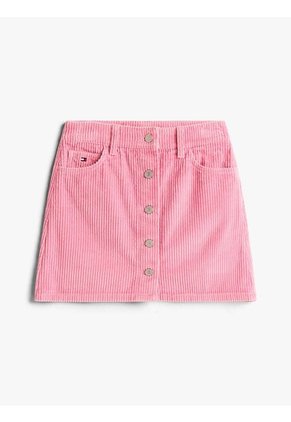 Minifalda Rosada De Pana Con Botones Tommy Hilfiger