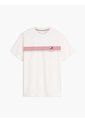 Camiseta Marfil Manga Corta Con Diseño De Rayas Tommy Hilfiger de Tommy Hilfiger