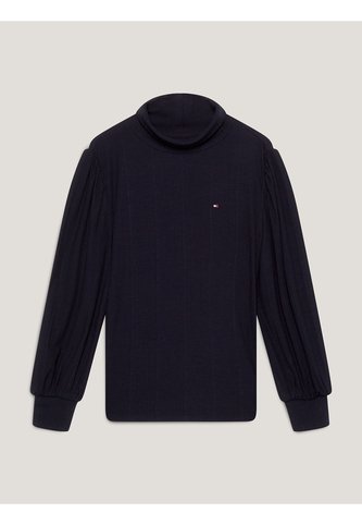 Camiseta Azul Con Cuello Alto Para Niña Tommy Hilfiger Tommy Hilfiger