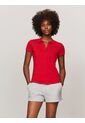 Polo Rojo De Corte Slim Con Logo Tommy Hilfiger de Tommy Hilfiger