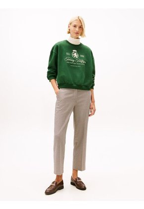 Buzo Verde Amplio Con Escudo TH Bordado Tommy Hilfiger