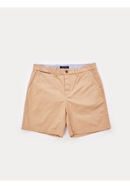 Bermudas Beige Con Franja En El Bolsillo Tommy Hilfiger