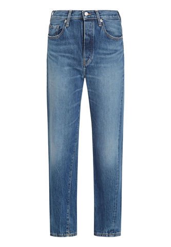 Jeans Azul De Talle Alto Rectos Con Costura Girada Tommy Hilfiger Tommy Hilfiger