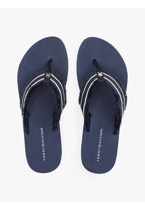 Sandalias Azul Con Tiras De Textil Trenzado Tommy Hilfiger