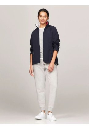 Camiseta Gris De Cuello Redondo Con Logo Tommy Hilfiger