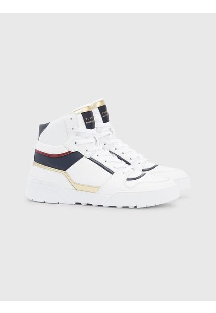 Tenis Altas Con Suela Cupsole Mujer Blanco Tommy Hilfiger
