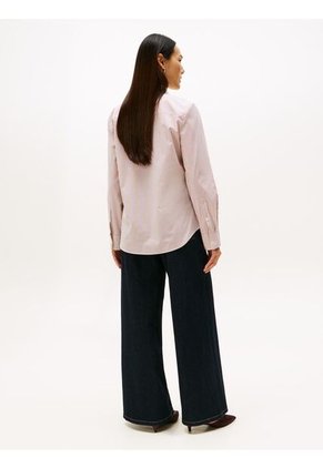 Camisa Roja A Rayas De Corte Regular Tommy Hilfiger