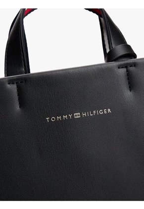Bolso Negro Tote Cruzado Y Etiqueta Tommy Hilfiger