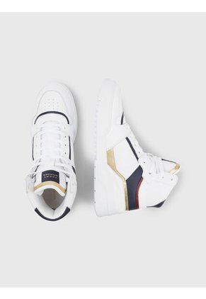 Tenis Altas Con Suela Cupsole Mujer Blanco Tommy Hilfiger