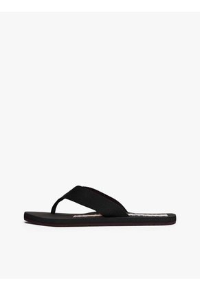 Sandalias Negro Con Tiras De Tejido Trenzado Tommy Hilfiger
