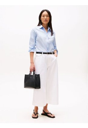 Bolso Negro Tote Cruzado Y Etiqueta Tommy Hilfiger