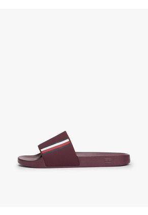 Sandalias Rojo Texturizadas De Piscina Tommy Hilfiger