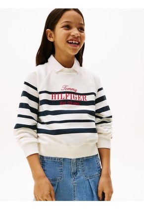 Saco Gris Con Logo Bordado Tommy Hilfiger