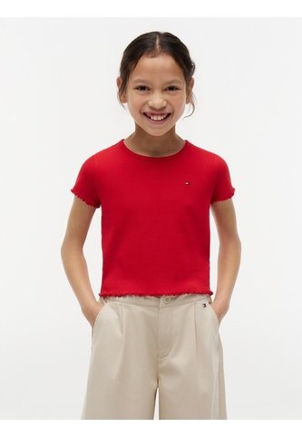 Camiseta Essential Para Niña Acanalada Con Volantes Tommy Hilfiger Tommy Hilfiger