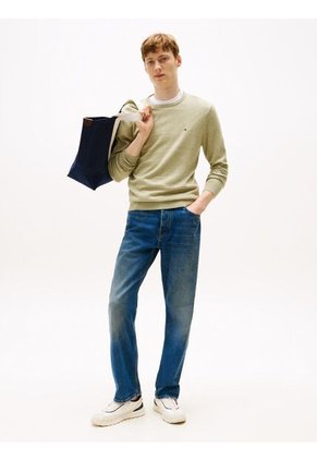 Saco Verde De Cuello Redondo Con Logo Bordado Tommy Hilfiger