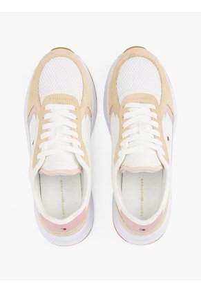 Tenis Beige Texturizadas Estilo Running Tommy Hilfiger