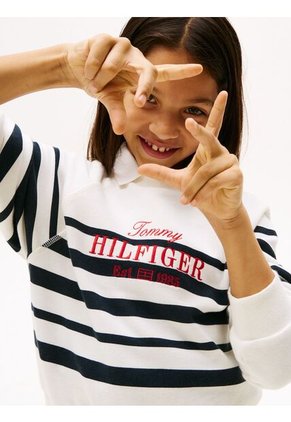 Saco Gris Con Logo Bordado Tommy Hilfiger