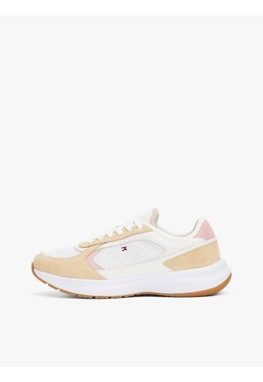 Tenis Beige Texturizadas Estilo Running Tommy Hilfiger