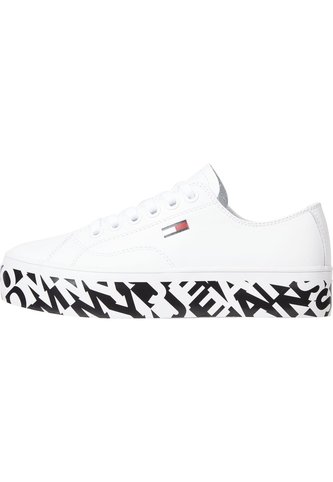 Tenis De Piel Con Suela Cupsole Mujer Blanco Tommy Hilfiger Tommy Hilfiger