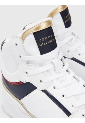 Tenis Altas Con Suela Cupsole Mujer Blanco Tommy Hilfiger