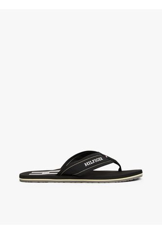 Sandalias Negro Con Monotipo Hilfiger Tommy Hilfiger Tommy Hilfiger