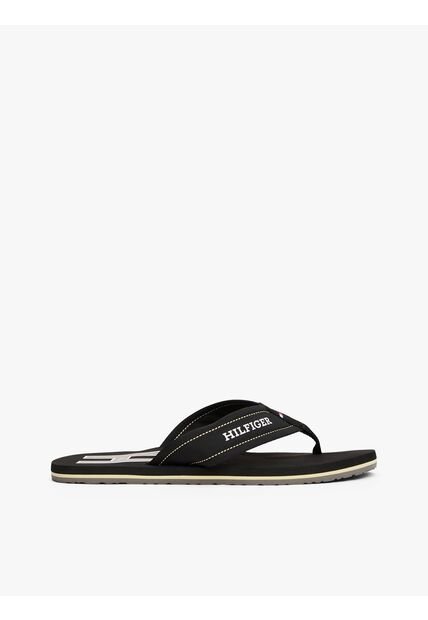 Sandalias Negro Con Monotipo Hilfiger Tommy Hilfiger