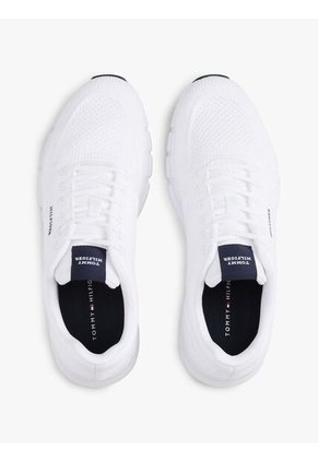 Tenis Blanco De Running De Punto Con Logo Tommy Hilfiger