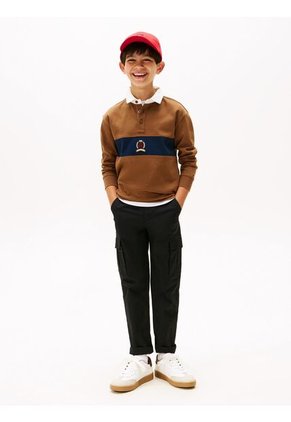 Pantalón Negro Cargo Essential De Ripstop Tommy Hilfiger