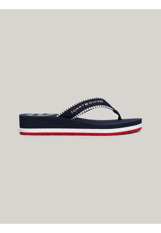 Sandalias Azul Con Tiras De Tejido Trenzado Y Logo Tommy Hilfiger Tommy Hilfiger