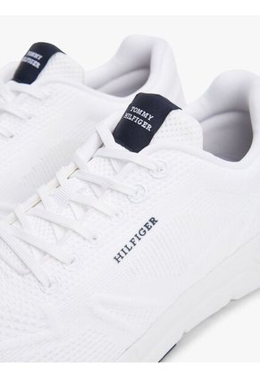 Tenis Blanco De Running De Punto Con Logo Tommy Hilfiger