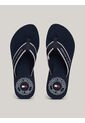 Sandalias Azul Con Tiras De Tejido Trenzado Y Logo Tommy Hilfiger de Tommy Hilfiger