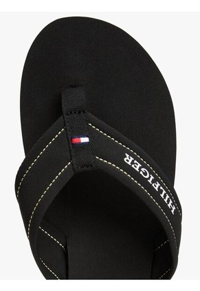 Sandalias Negro Con Monotipo Hilfiger Tommy Hilfiger