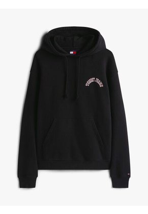 Buzo Negro Con Capota Y Logo Gráfico Tommy Jeans