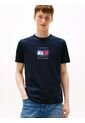 Camiseta Azul De Punto Con Logo Gráfico Tommy Hilfiger de Tommy Hilfiger