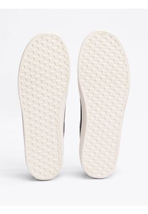 Tenis Negro De Cuero Con Monogramas TH Tommy Hilfiger