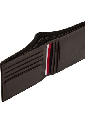 Billetera Marrón Corporate De Cuero Con Monedero Tommy Hilfiger