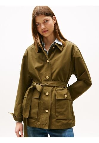 Chaqueta Verde De Campaña Repelente Al Agua Tommy Hilfiger Tommy Hilfiger