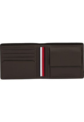 Billetera Marrón Corporate De Cuero Con Monedero Tommy Hilfiger