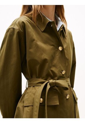 Chaqueta Verde De Campaña Repelente Al Agua Tommy Hilfiger