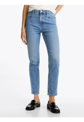 Jeans Azul Tobilleros Ajustados De Talle Alto Tommy Hilfiger